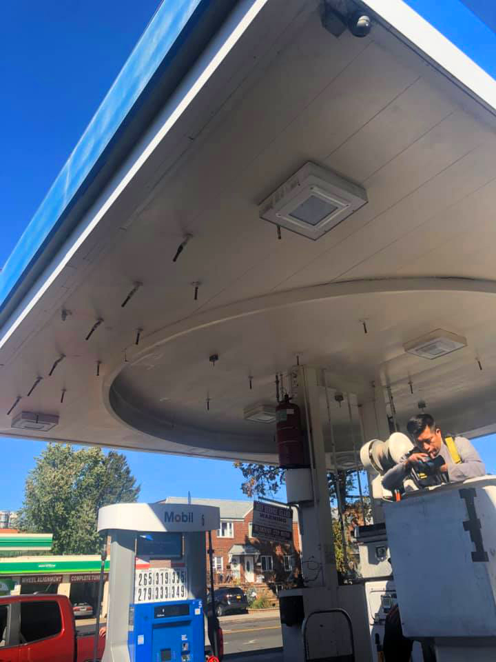 Undercanopy lighting repair